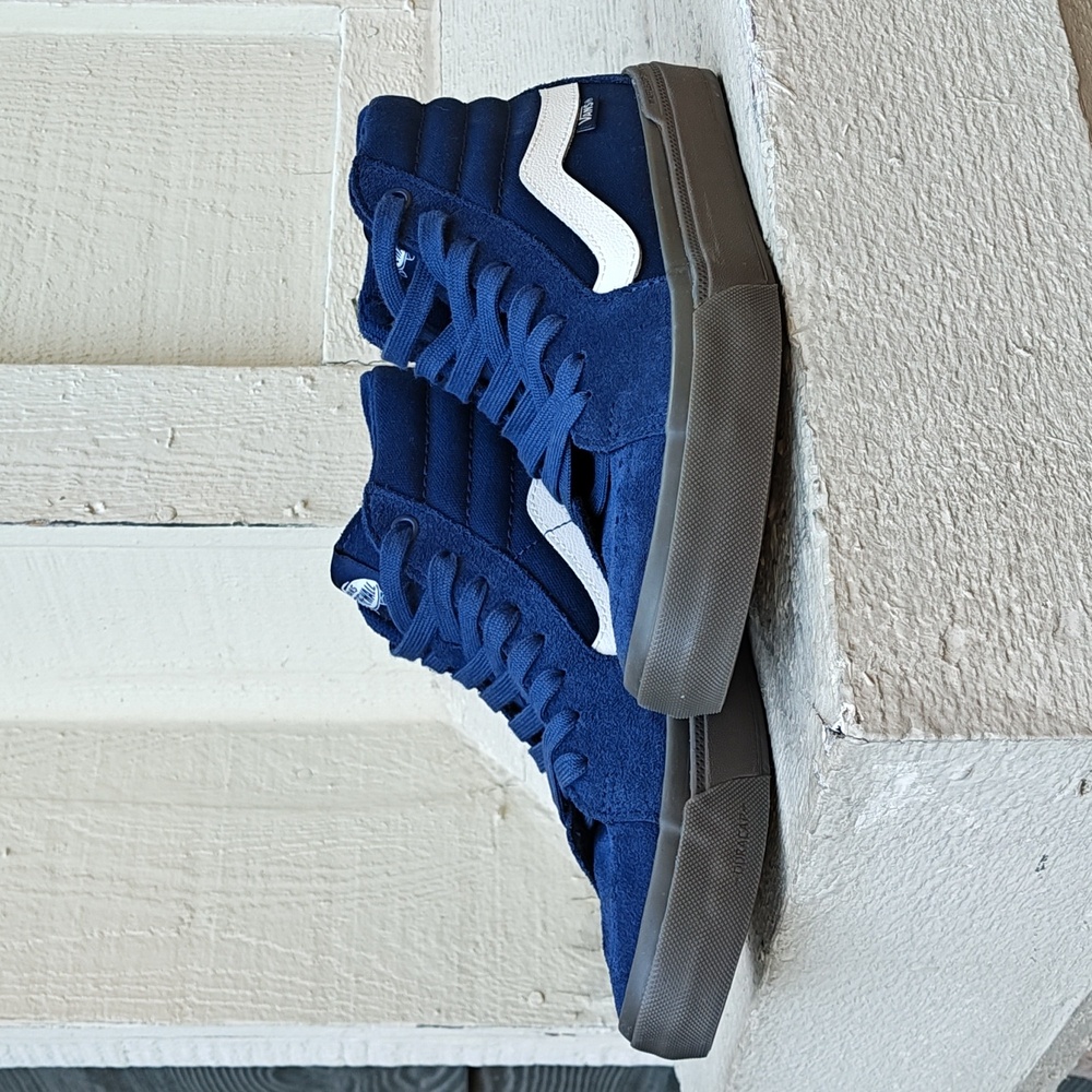 Vans Navy and White High-Top Wafflecup BMX Suede NWOT